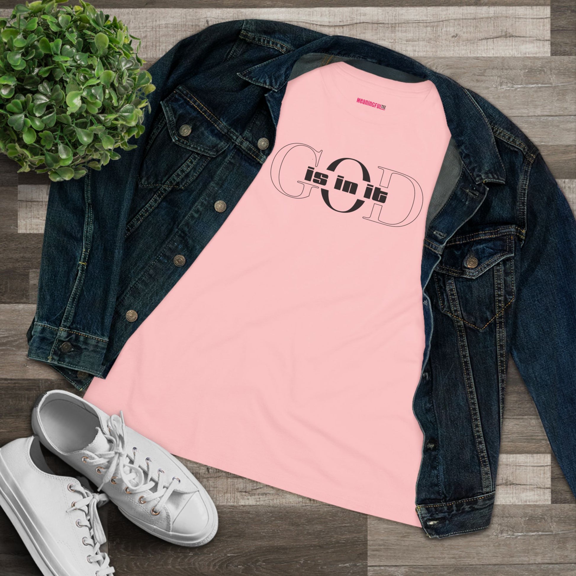 Women's Cotton Tee, Faith-Based T-Shirt, Casual Everyday Wear, Graphic Tee for Women, Spiritual Gift, Comfortable Outfit