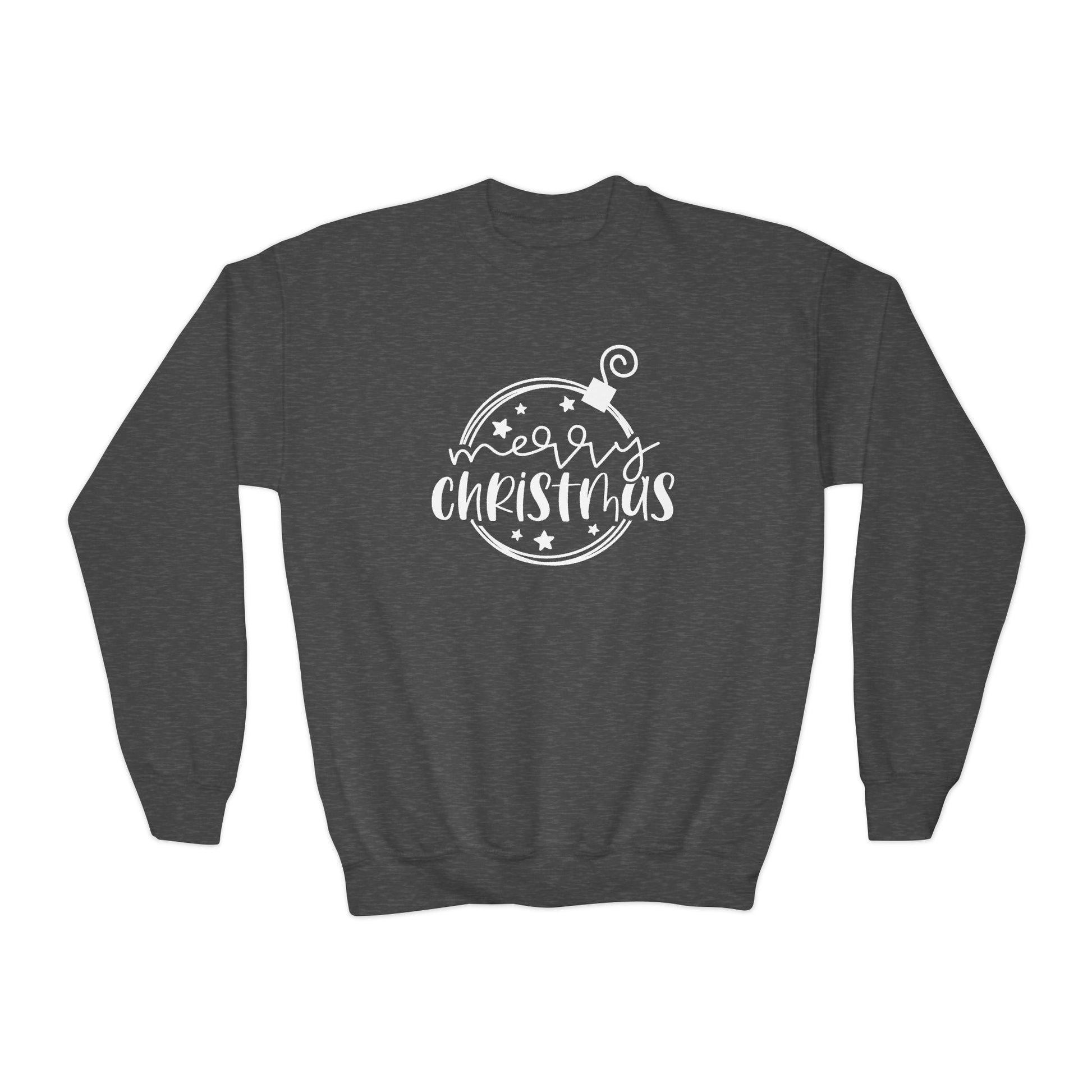 Youth Christmas Sweatshirt - Ornament Merry Christmas