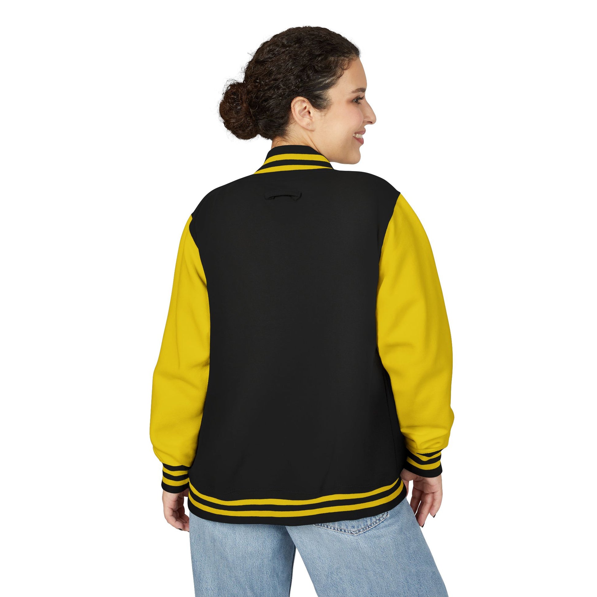 Unisex Heavyweight Letterman Jacket, Faith-based Jacket, Vintage Style Sports Jacket, College Spirit Wear, Casual Outwear, Gifts for Sports Lovers, Fall Fashion