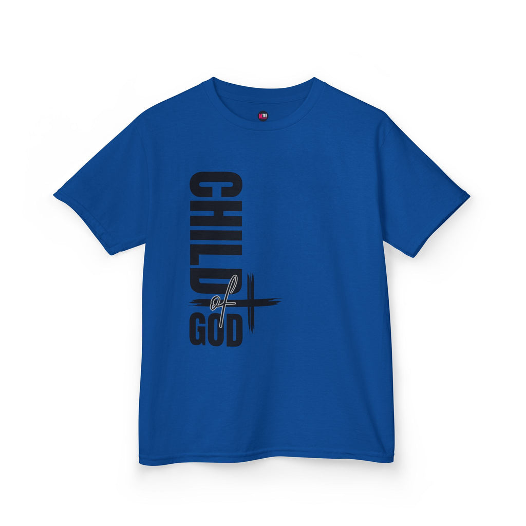 Kids Tee — "Child of God" Vertical Cross Christian T‑Shirt