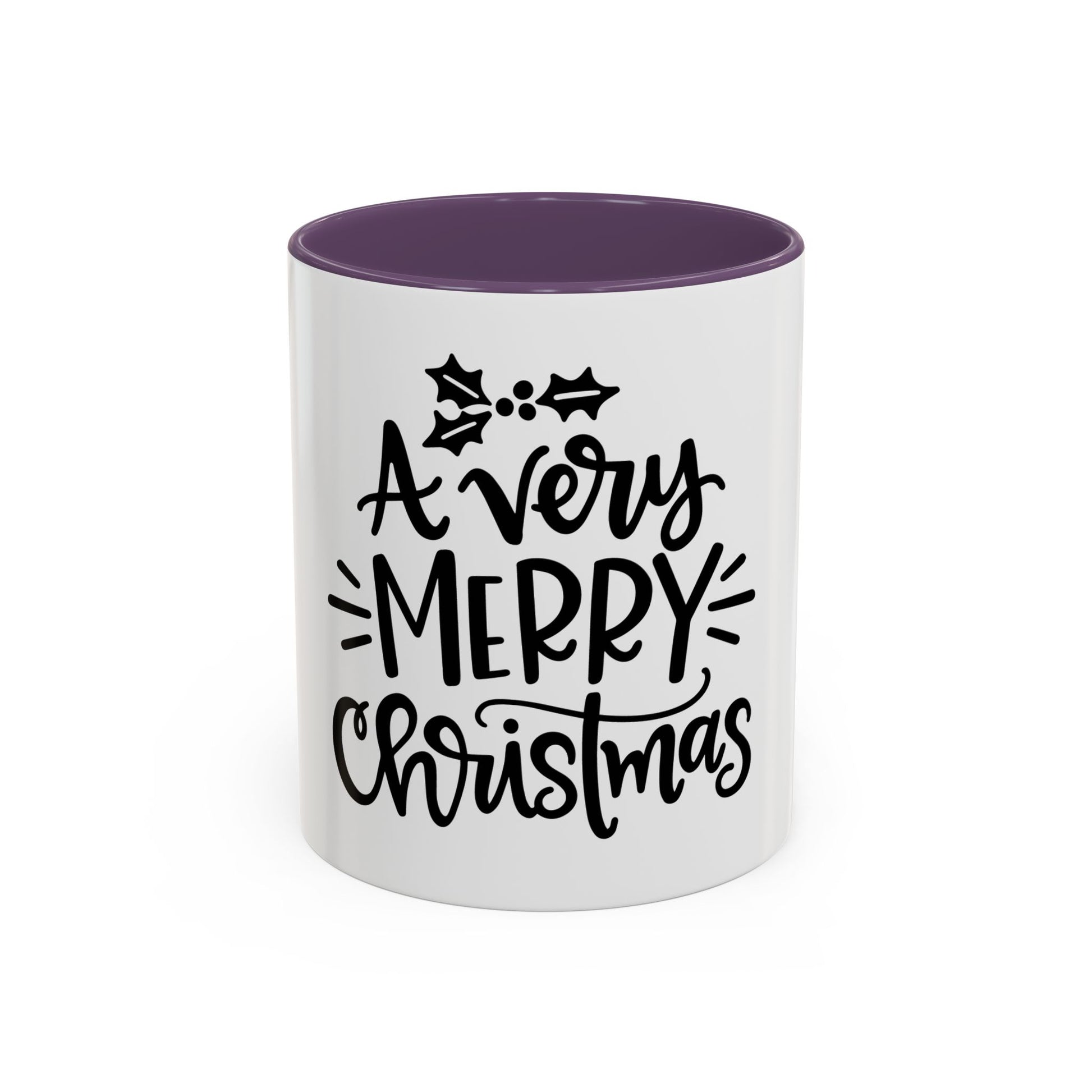 Very Merry Christmas Coffee Mug, Color Accent Mug (11oz and 15 oz)