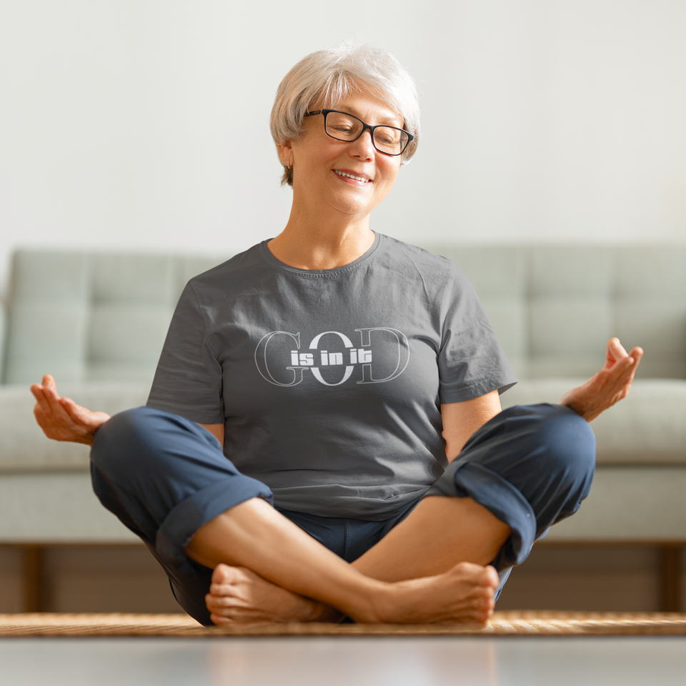 God is it, Women's Cotton Tee, Faith-Based T-Shirt, Casual Everyday Wear, Graphic Tee for Women, Spiritual Gift, Comfortable Outfit