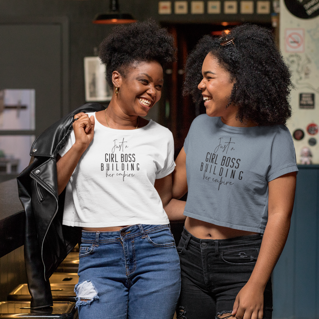 Crop Top Positive Vibes Self Love Gift for Her, Boss Lady T-Shirt