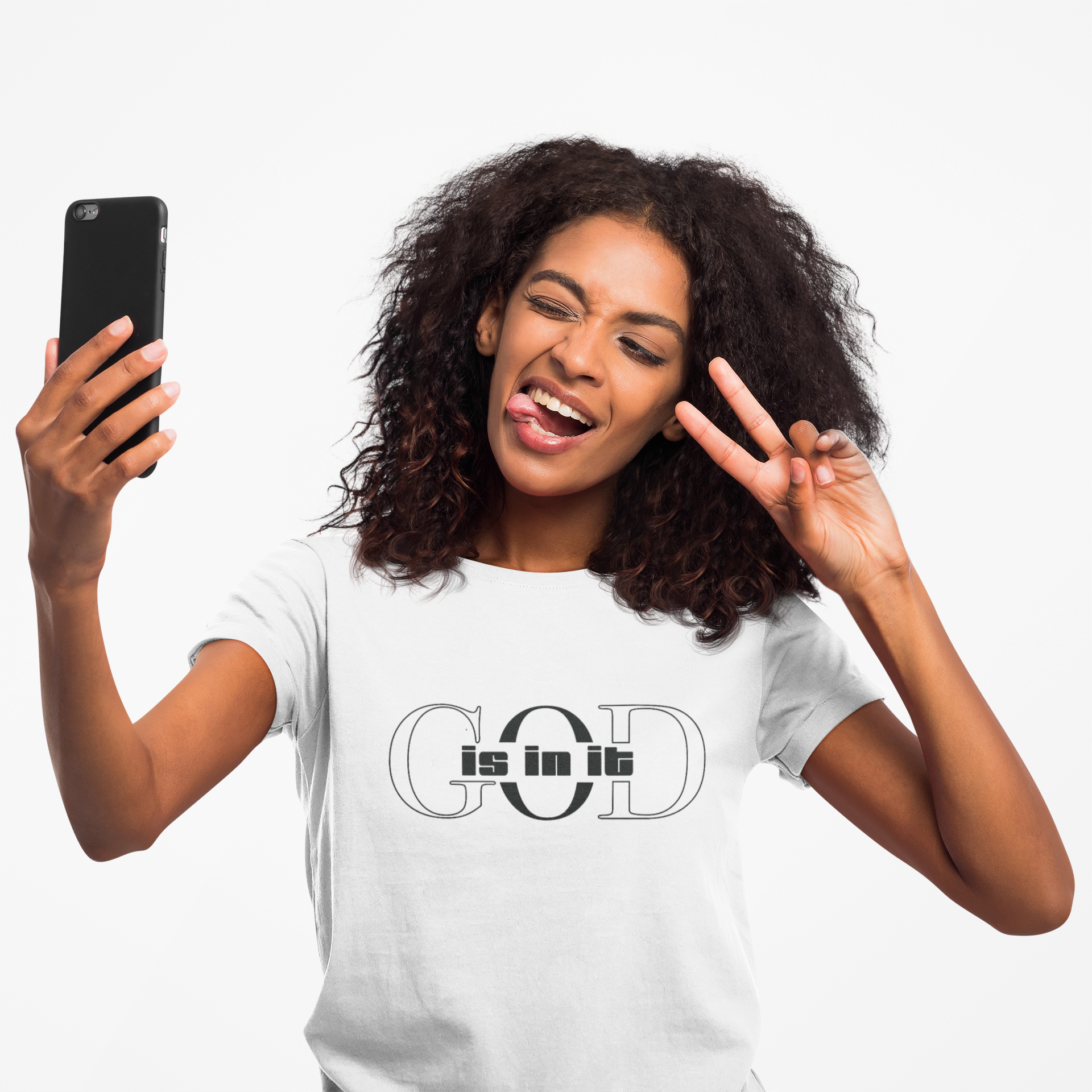 Women's Minimalist Softstyle Tee, Casual Top, Everyday Wear, Gift for Her, Comfortable Fashion | Faith-based , "God is in it" women T-shirt