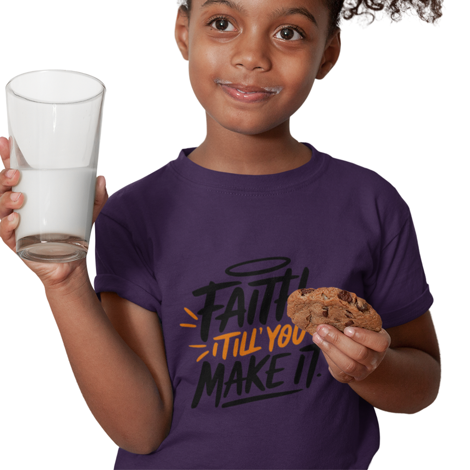 Faith Kids Softstyle Tee, Inspirational T-Shirt, Youth Motivational Shirt, Encouragement Gift for Kids, White Graphic Tee