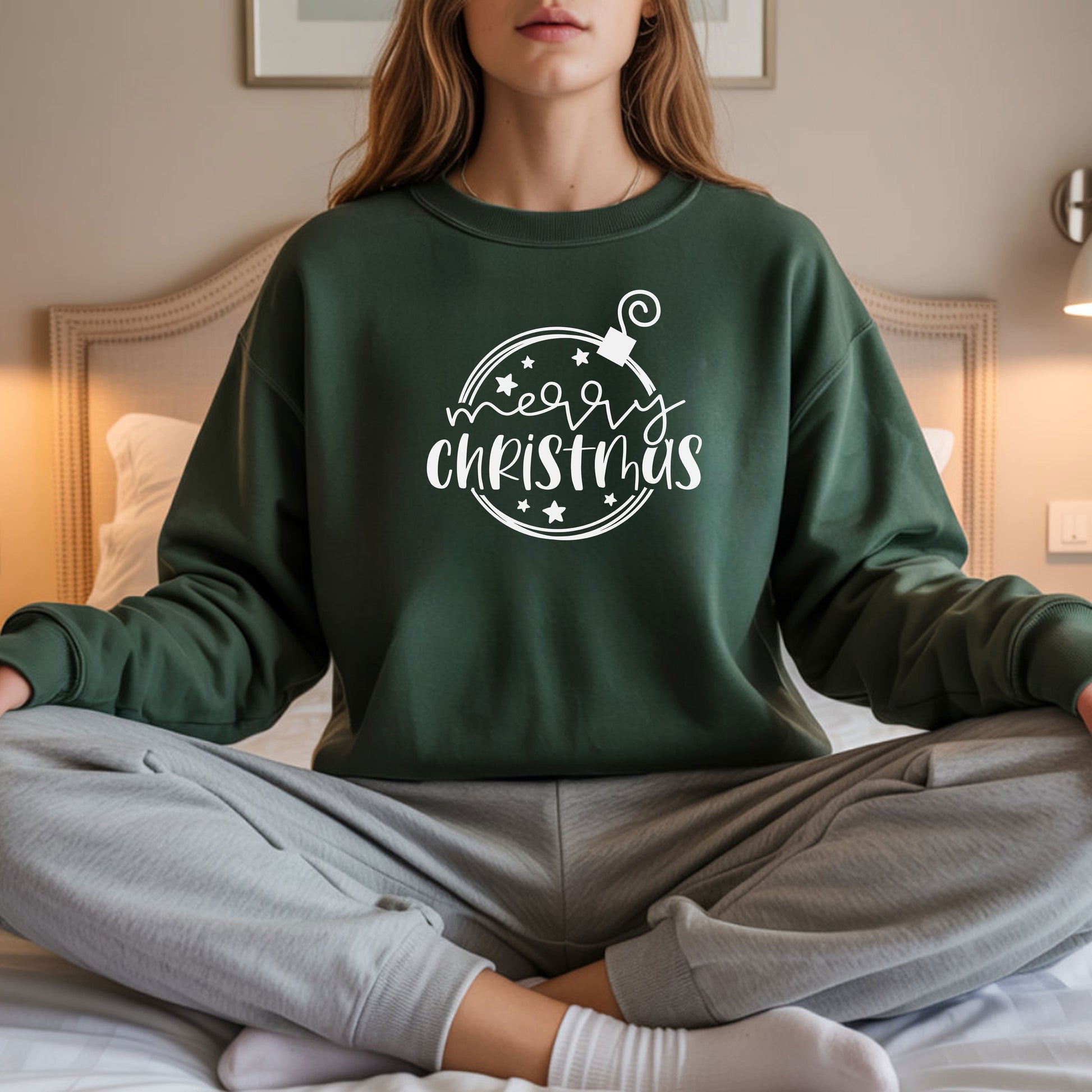 Merry Christmas Crewneck Sweatshirt - Holiday Graphic