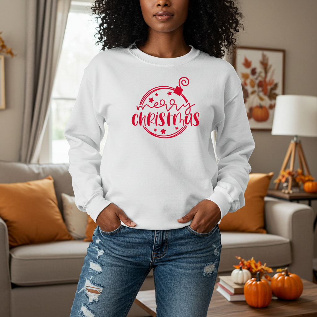 Merry Christmas Crewneck Sweatshirt - Holiday Graphic