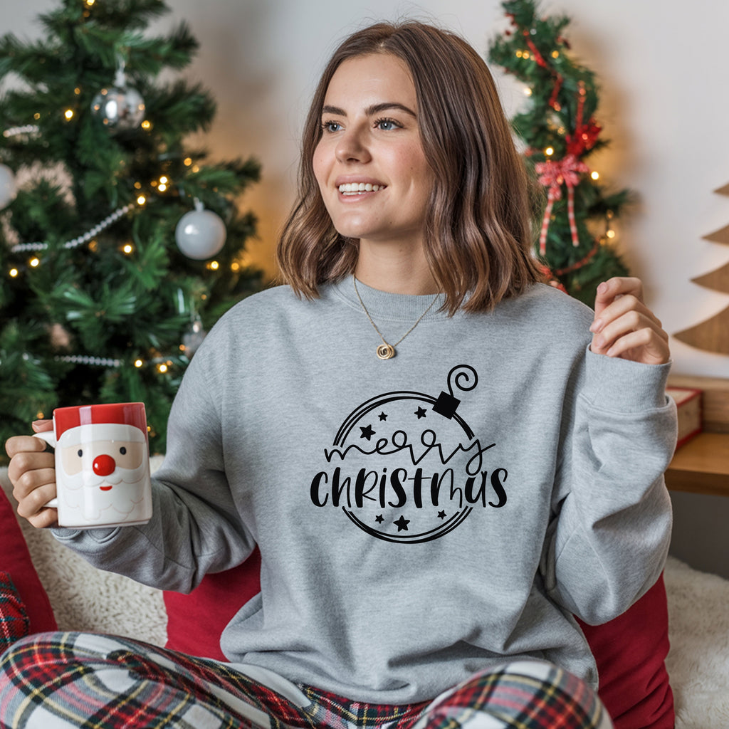 Merry Christmas Crewneck Sweatshirt - Holiday Graphic