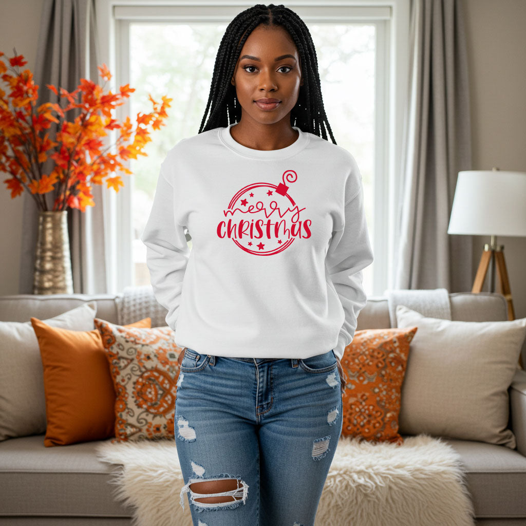 Merry Christmas Crewneck Sweatshirt - Holiday Graphic
