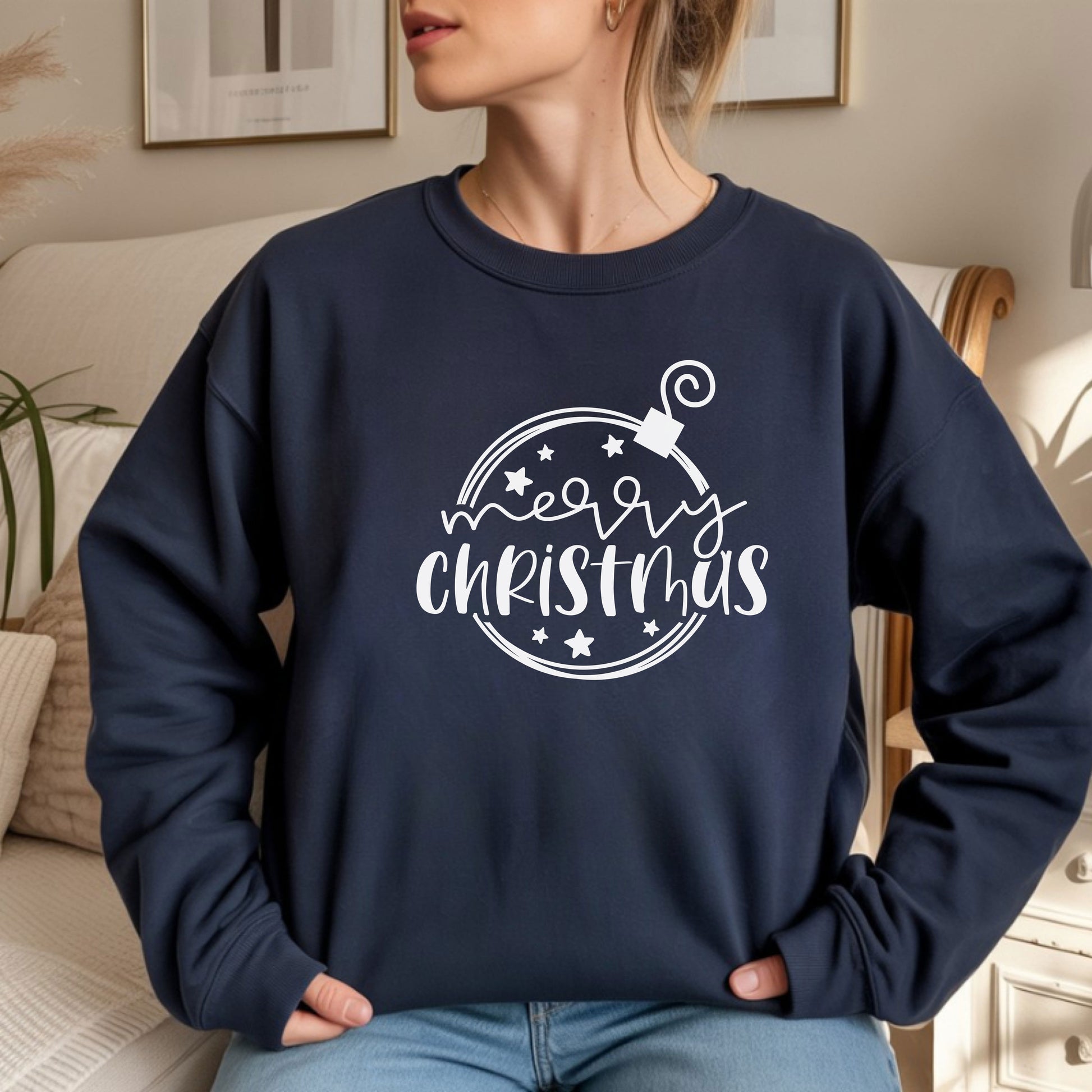 Merry Christmas Crewneck Sweatshirt - Holiday Graphic