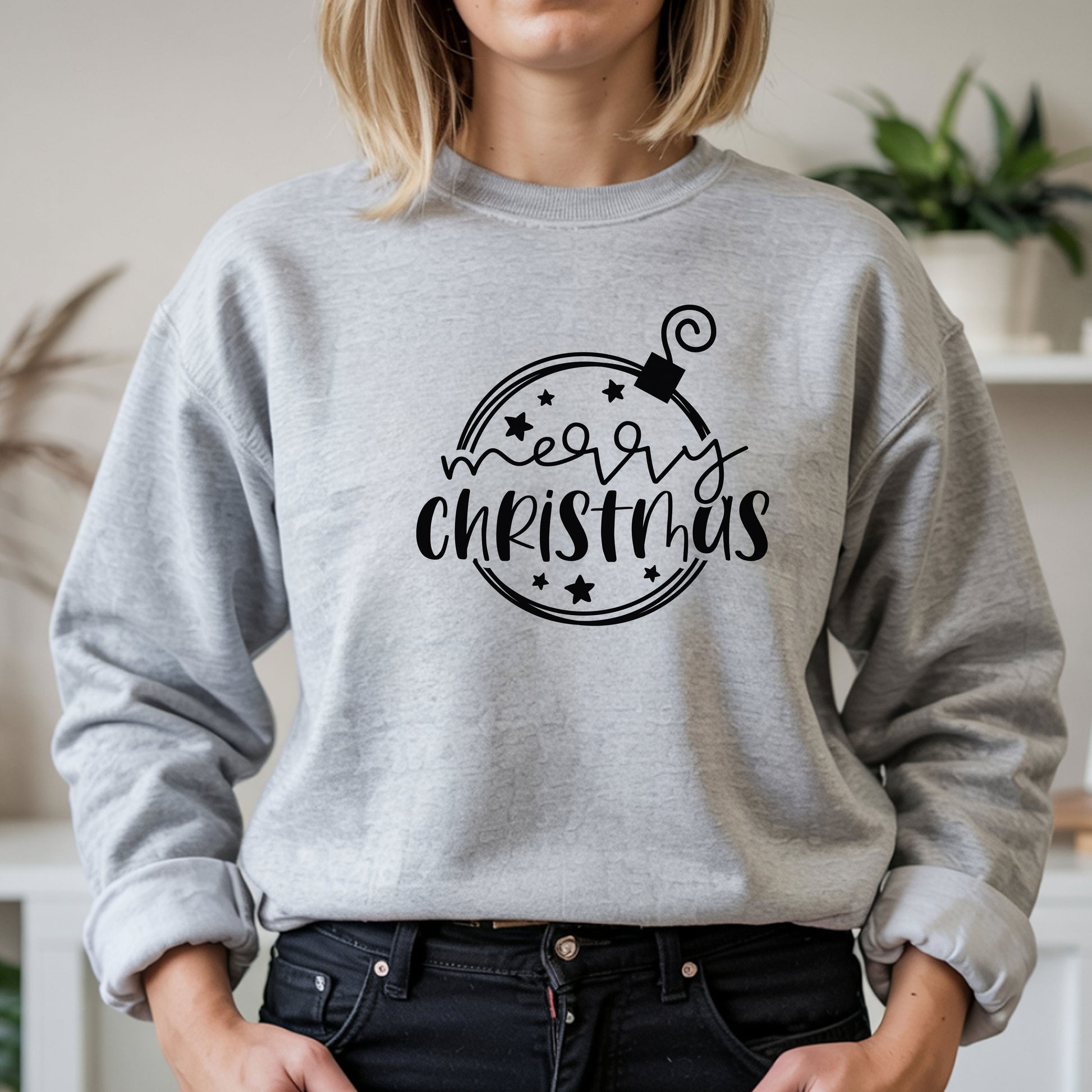 Merry Christmas Crewneck Sweatshirt - Holiday Graphic