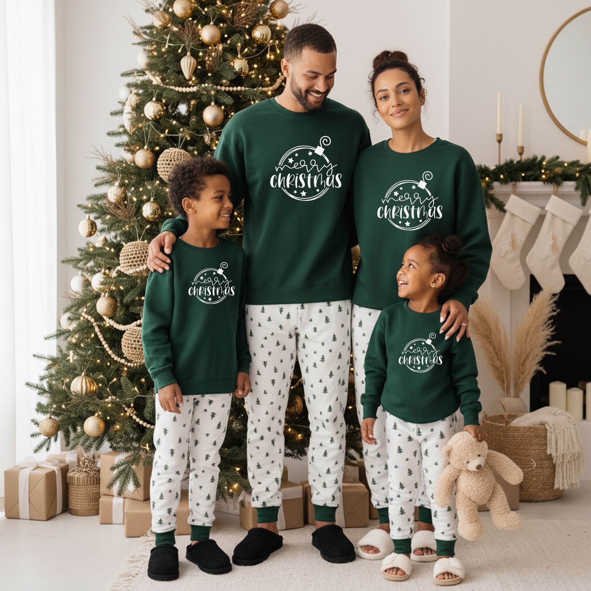 Youth Christmas Sweatshirt - Ornament Merry Christmas