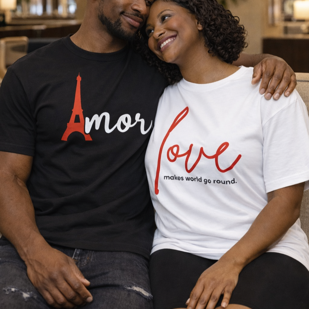 Love Makes The World Go Round Oversized Boxy Tee — Valentine's Day Shirt