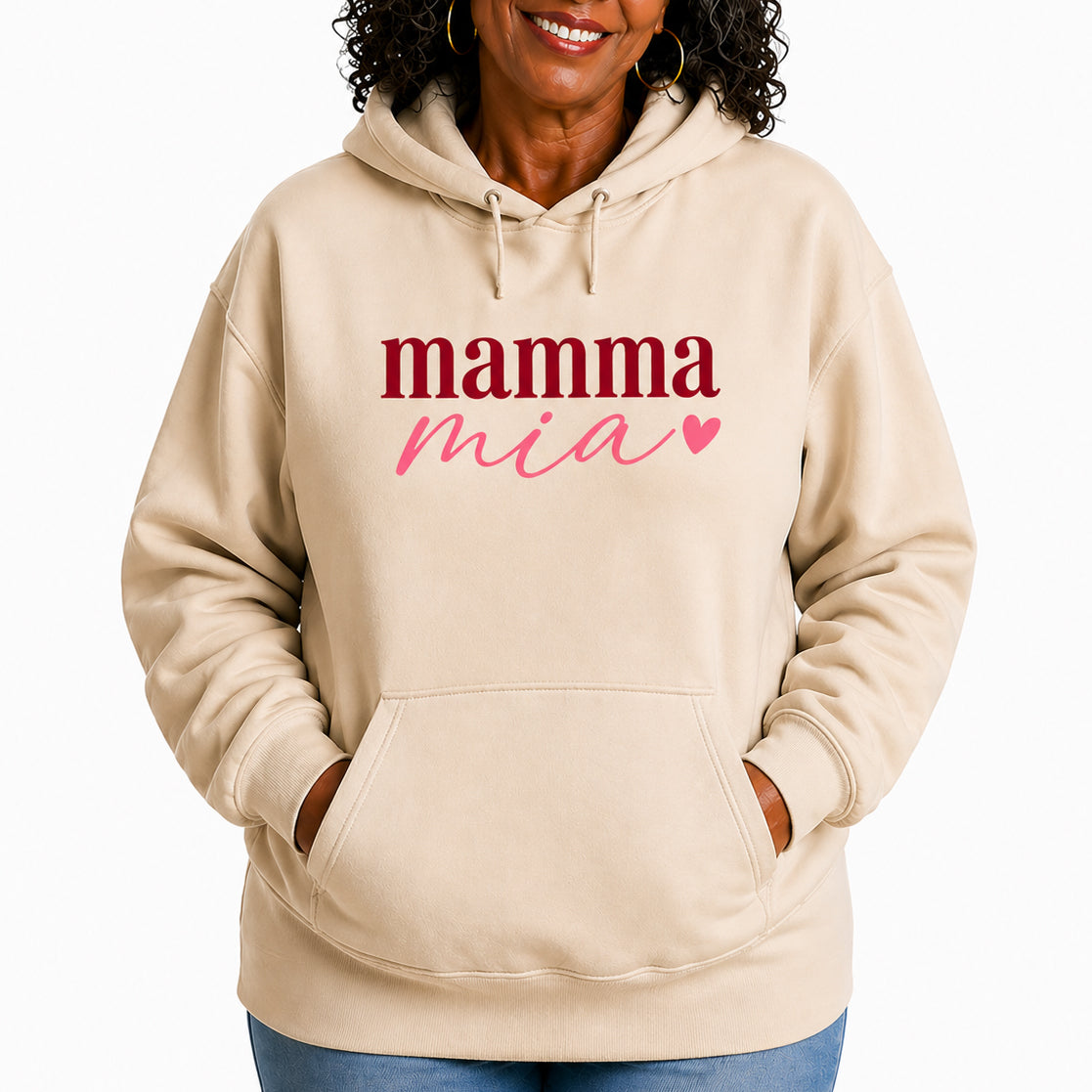 Mother's Day Hoodie— Retro Script "Mama" Mother's Day Sweatshirt Gift