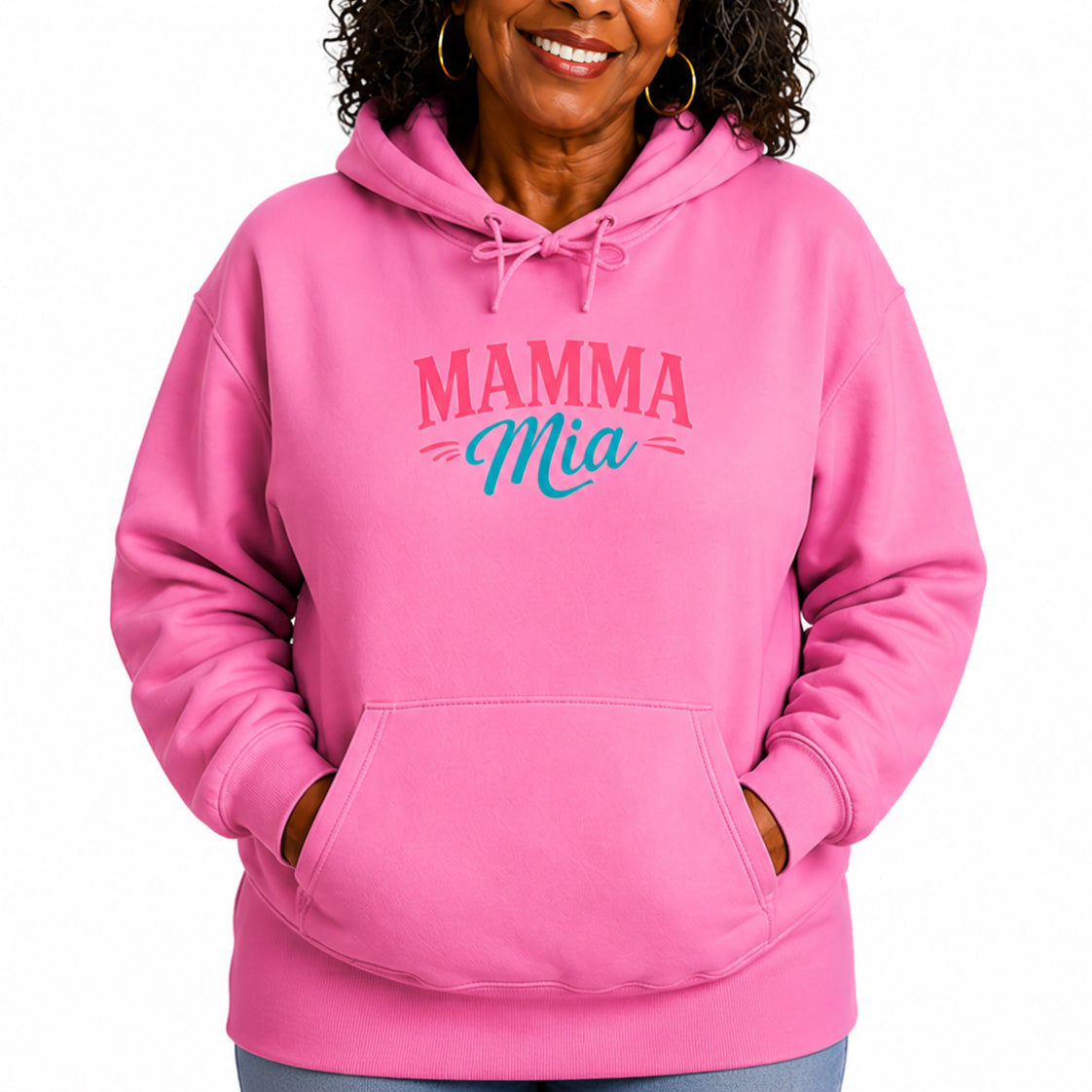 Mamma Mia Hoodie — Retro Script Mama Mother's Day Sweatshirt Gift