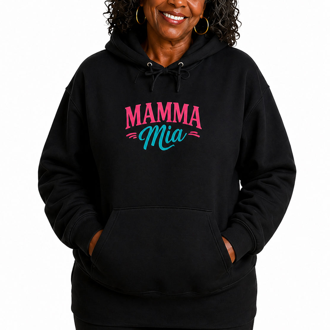 Mamma Mia Hoodie — Retro Script Mama Mother's Day Sweatshirt Gift