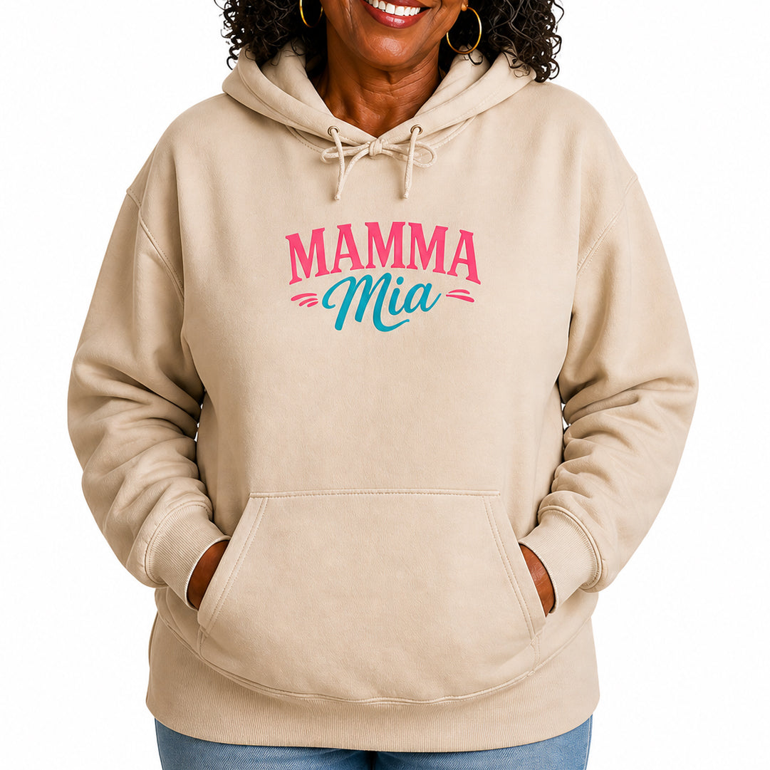Mamma Mia Hoodie — Retro Script Mama Mother's Day Sweatshirt Gift