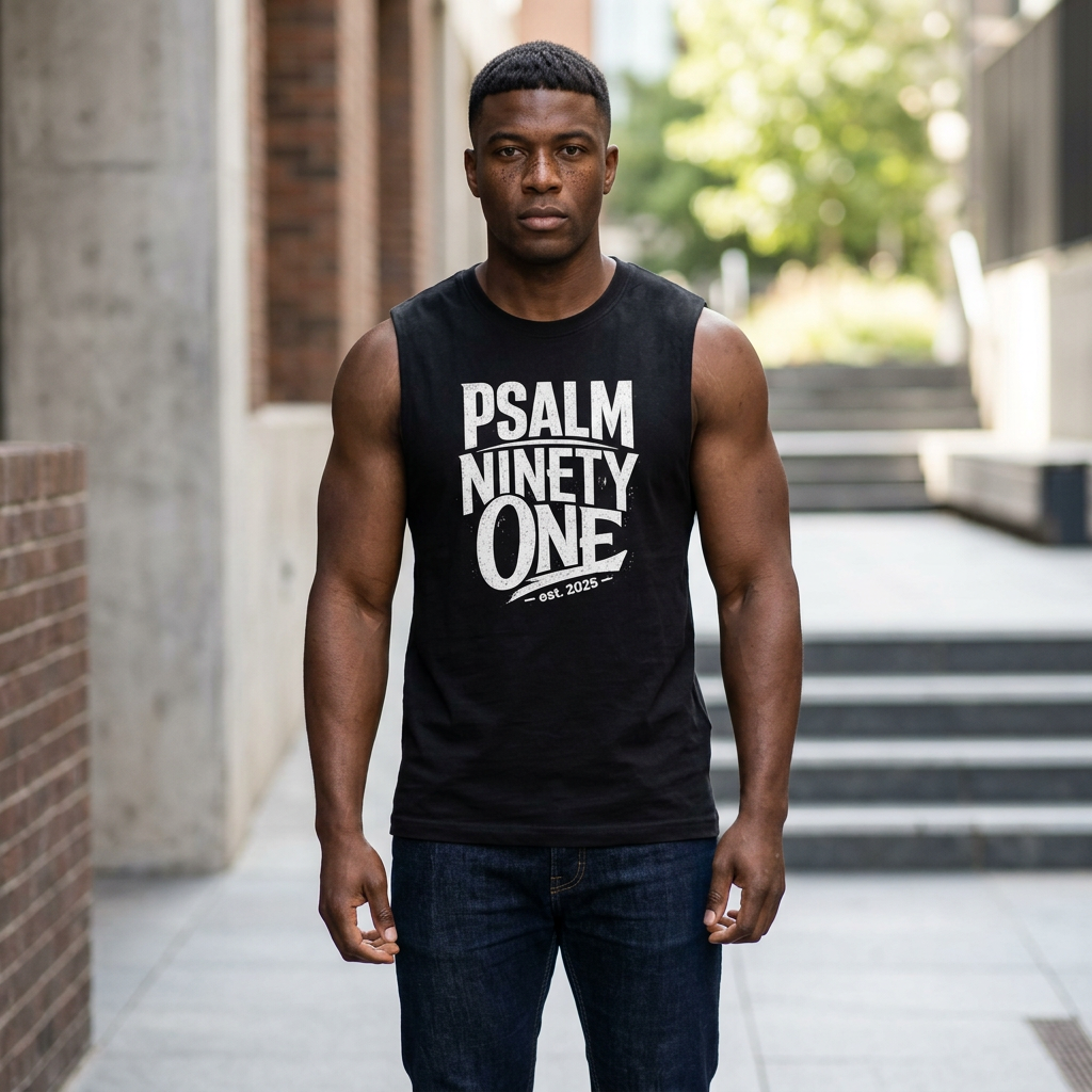 Psalm Ninety-One Muscle Tank — Christian Faith Workout Tank Top