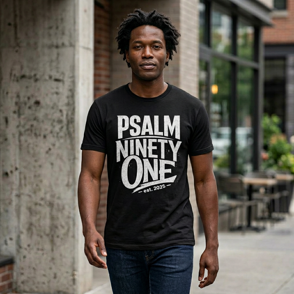 Psalm Ninety One unisex T‑Shirt – Scriptural Faith Tee (Est. 2025)