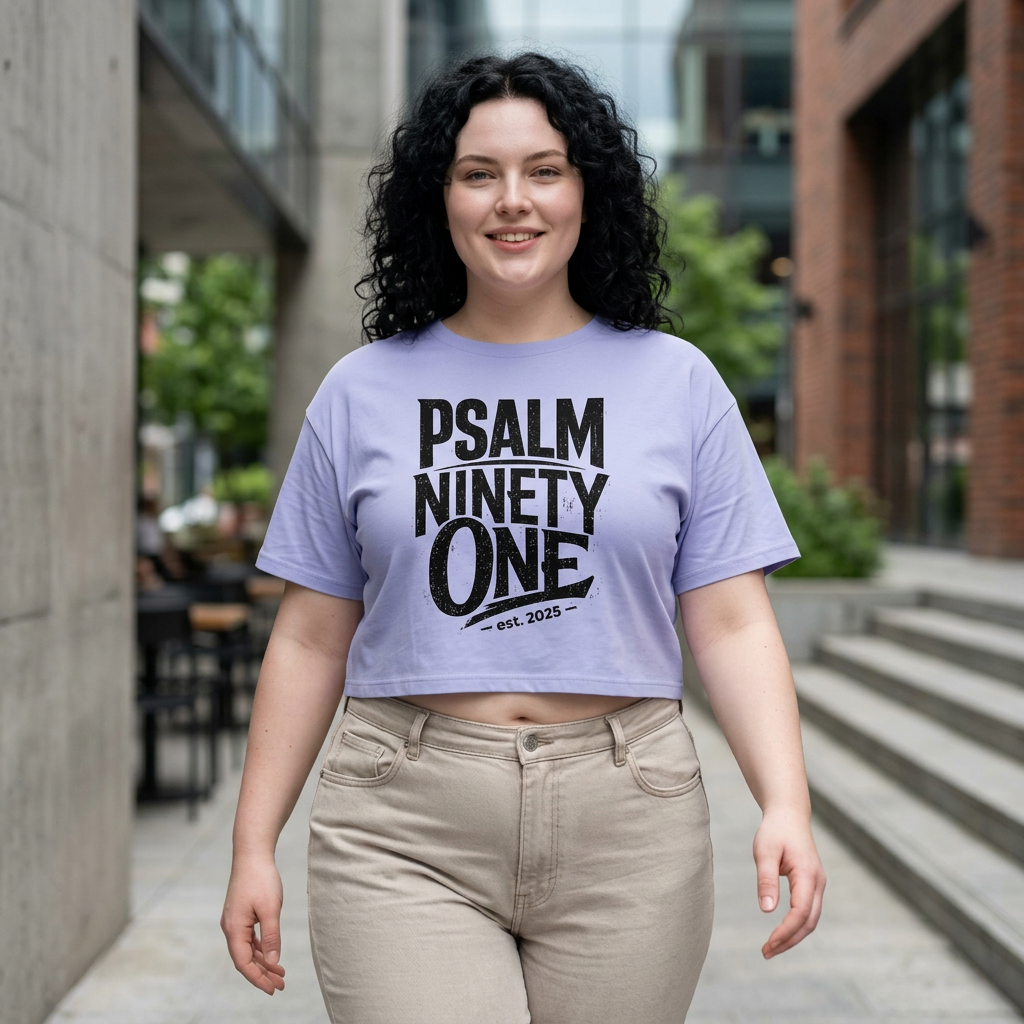 Psalm Ninety-One Boxy Tee — Christian Faith Graphic T-Shirt