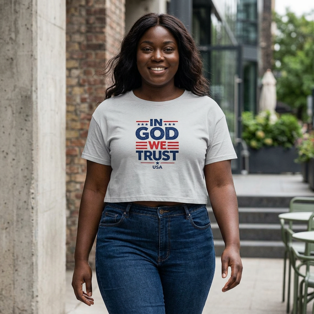 In God We Trust 4th of July Women's Boxy Tee