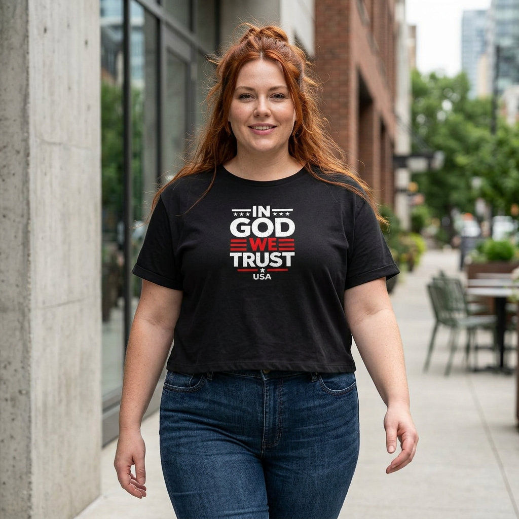 In God We Trust 4th of July Women's Boxy Tee