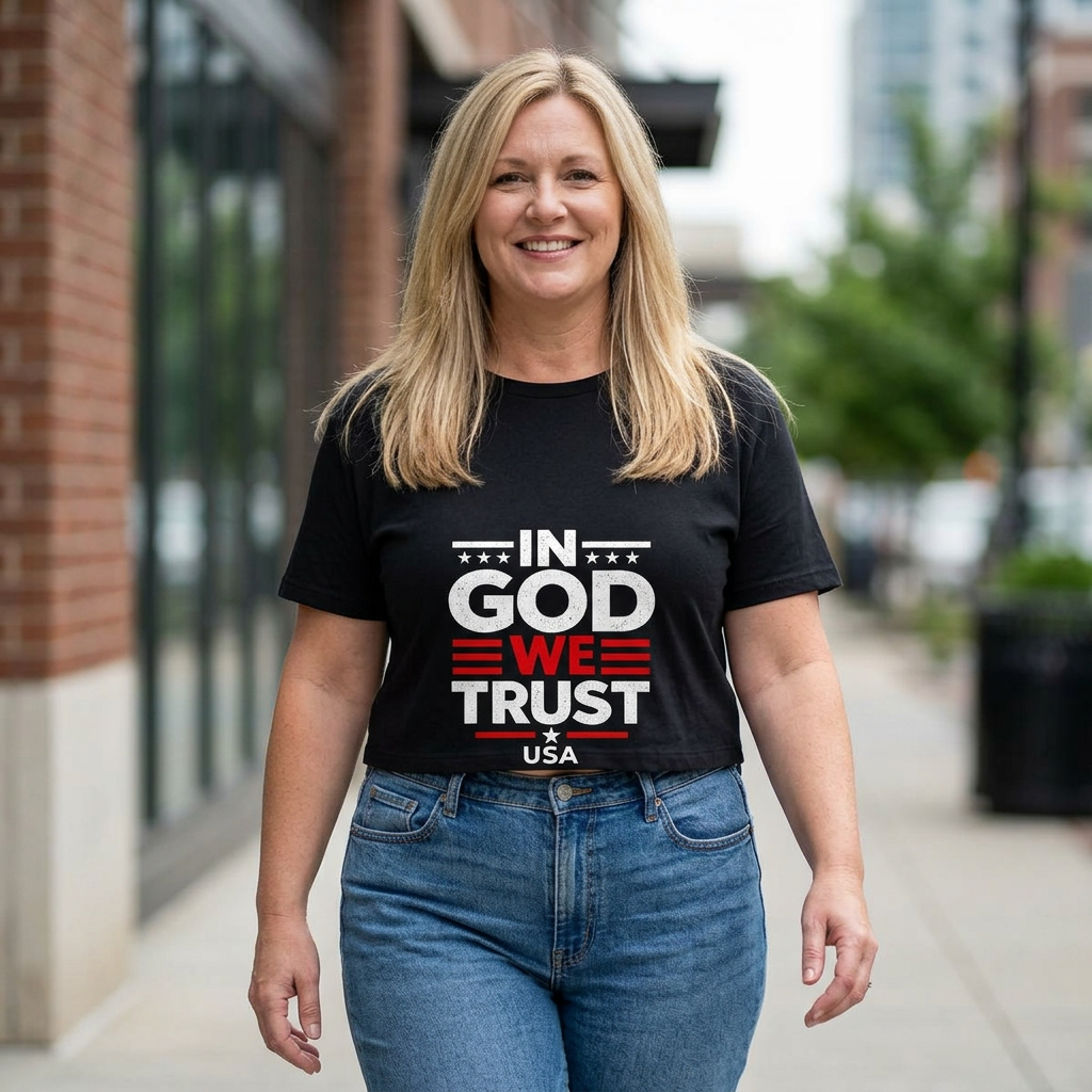 In God We Trust 4th of July Women's Boxy Tee