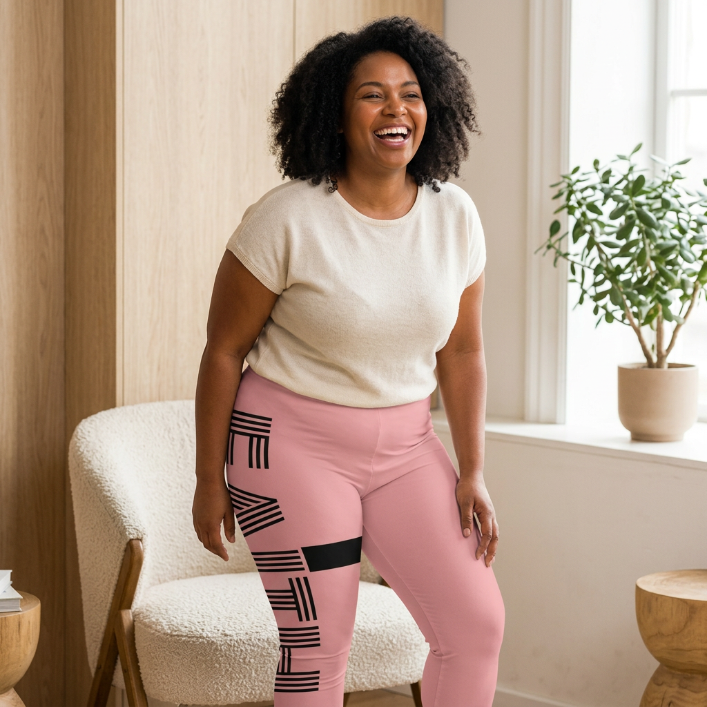 Faithful Stripe Capri Leggings — Bold Vertical 'FAITH' Yoga Pants