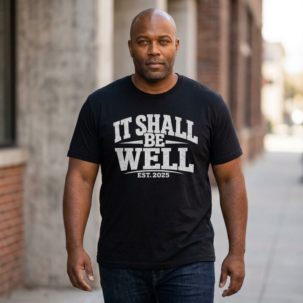 It Shall Be Well Tee — Inspirational Graphic Unisex T‑Shirt (Est. 2025)