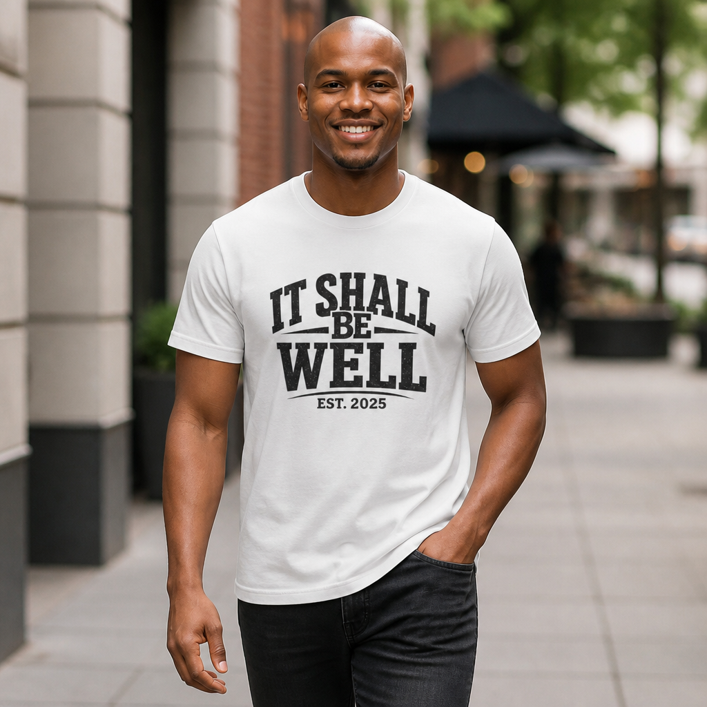 It Shall Be Well Tee — Inspirational Graphic Unisex T‑Shirt (Est. 2025)