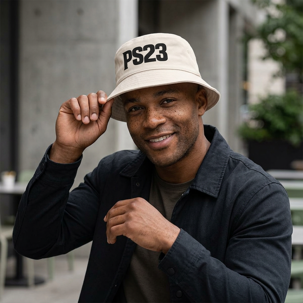 PS23, Psalm 23 Bucket Hat — Retro Streetwear Logo Hat