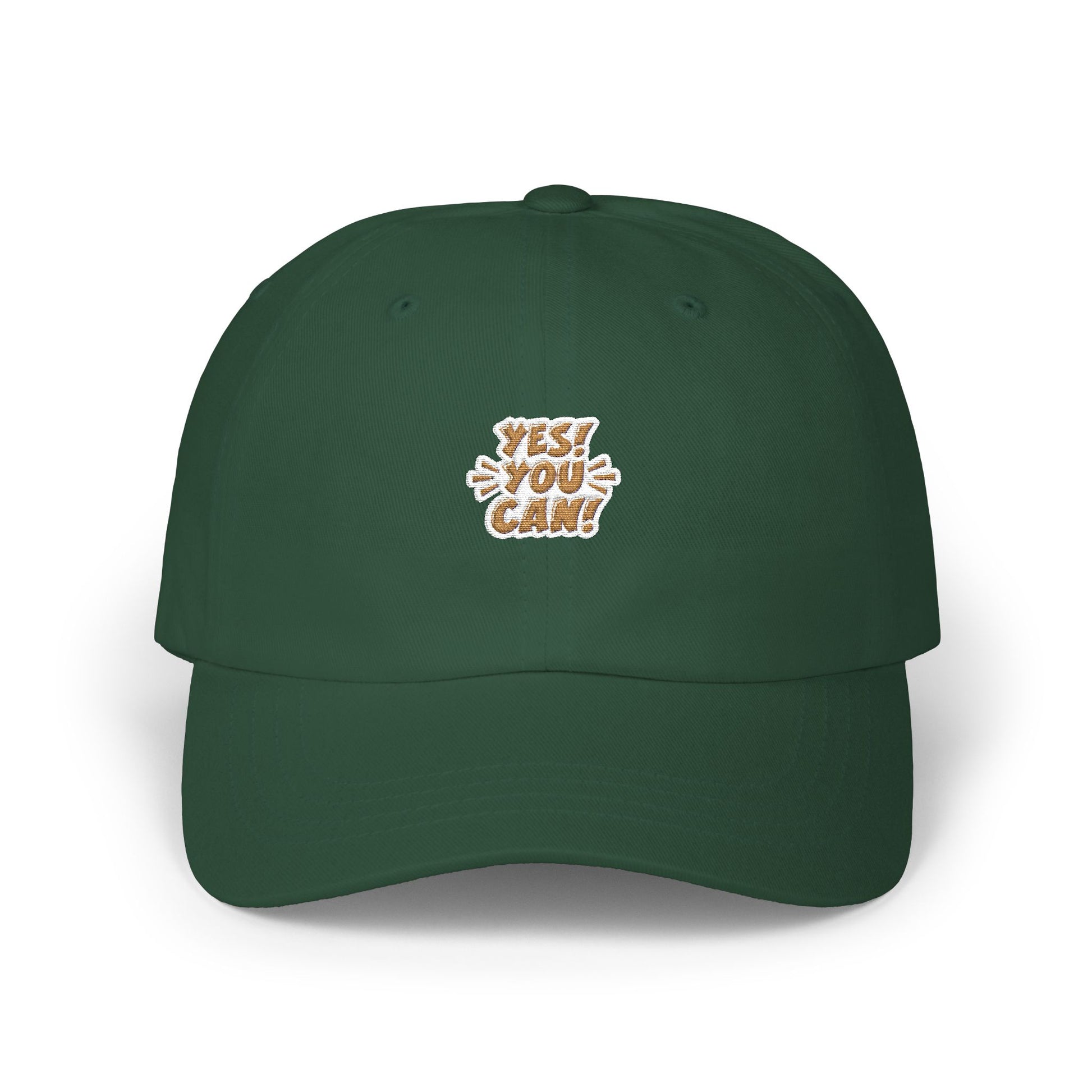Yes! You Can Dad Cap - Motivational Hat for Fathers, Adjustable White Cap, Gift for Dad, Inspiring Dad Hat, Everyday Wear