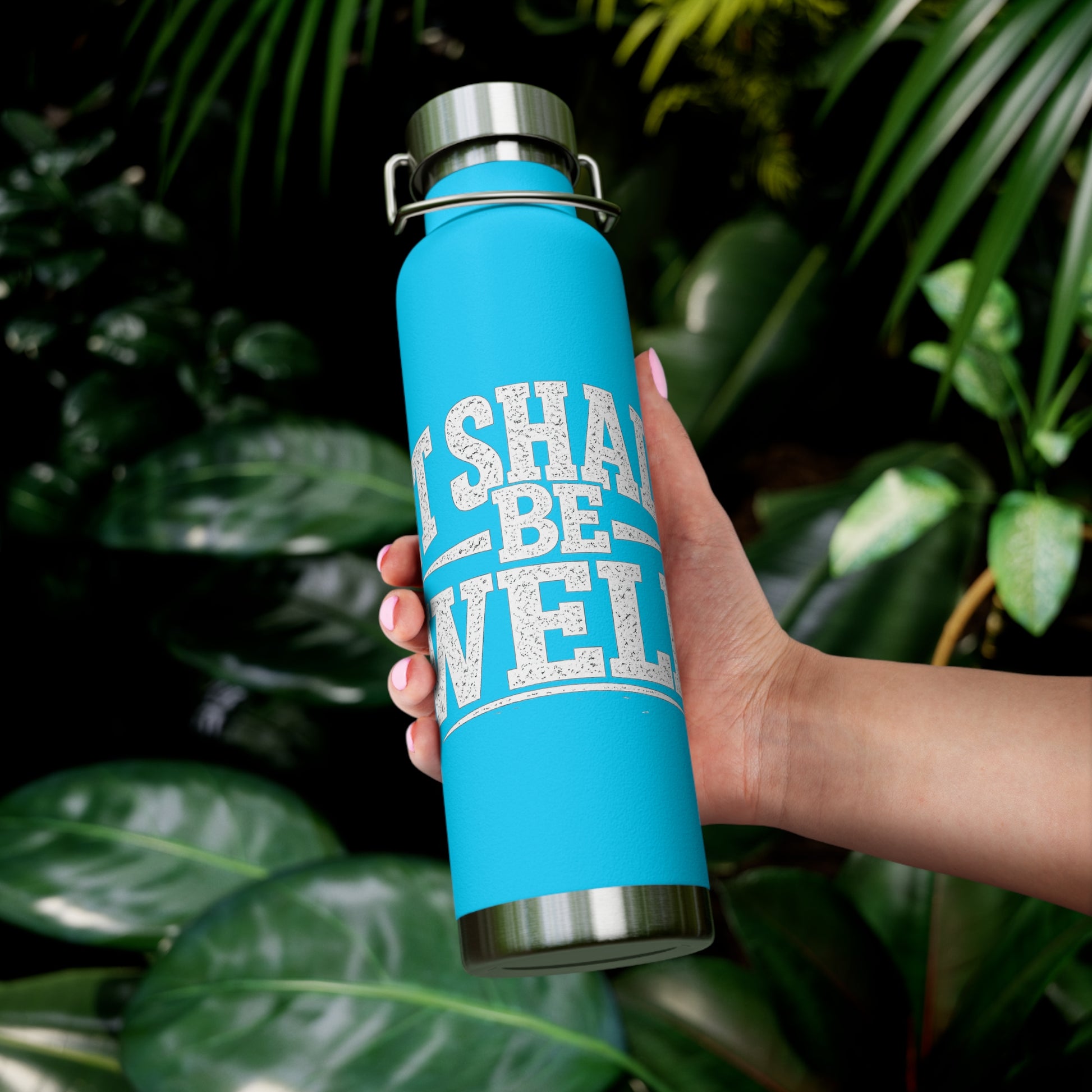 22oz Insulated Water Bottle — "It Shall Be Well" Motivational Stainless Bottle