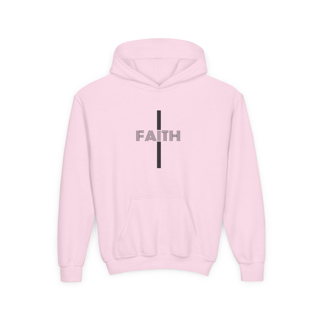 Faith Hooded Sweatshirt for Youth, Inspirational Sweatshirt, Cozy Hoodie, Youth Pullover, Perfect Gift for Teens, Faith Apparel