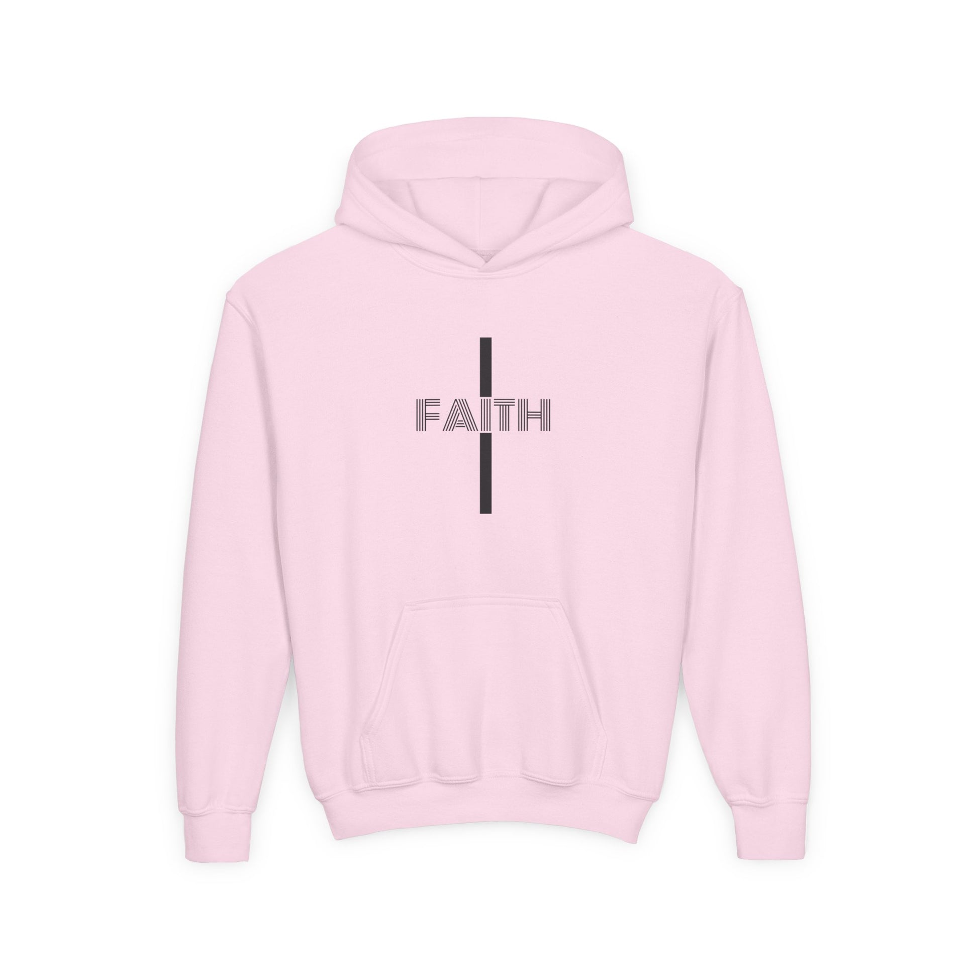 Faith Hooded Sweatshirt for Youth, Inspirational Sweatshirt, Cozy Hoodie, Youth Pullover, Perfect Gift for Teens, Faith Apparel
