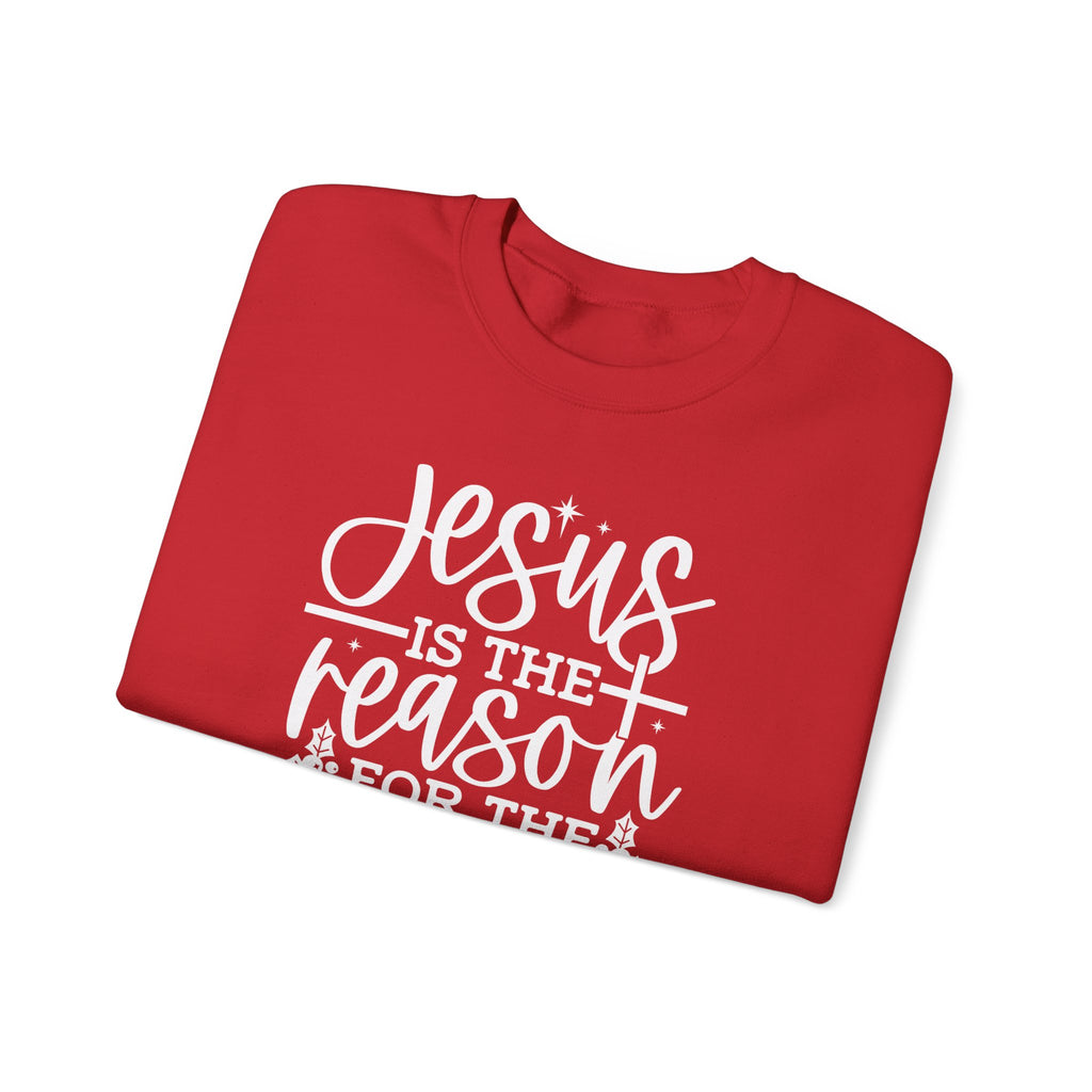 Jesus is the Reason for the Season, Christmas Crewneck Sweatshirt Fabric Knit Long Sleeve Winter Casual Soft Medium Length Hoodie for Men and Women