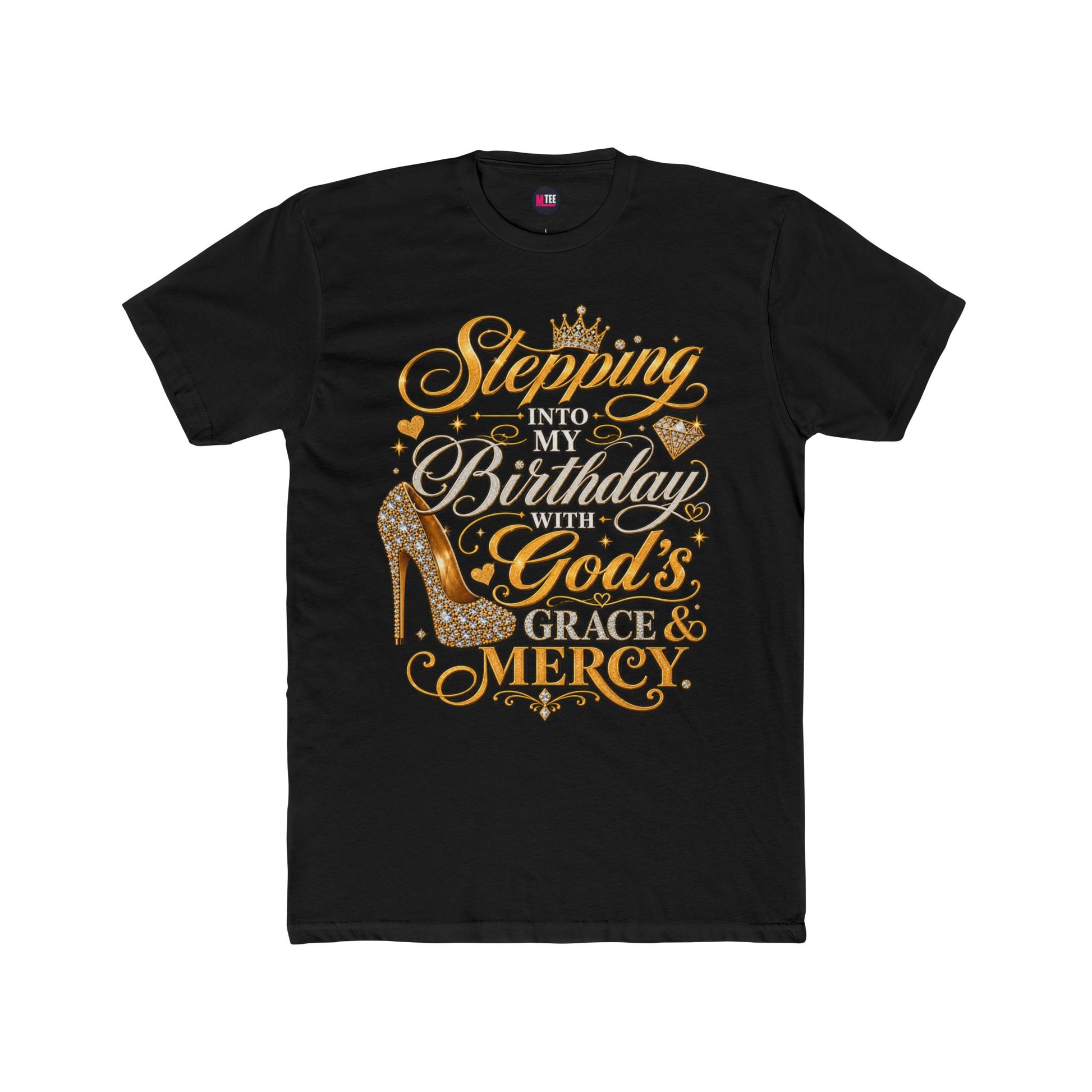 Birthday Blessings Tee — "Stepping Into My Birthday Covered By God’s Grace & Mercy"