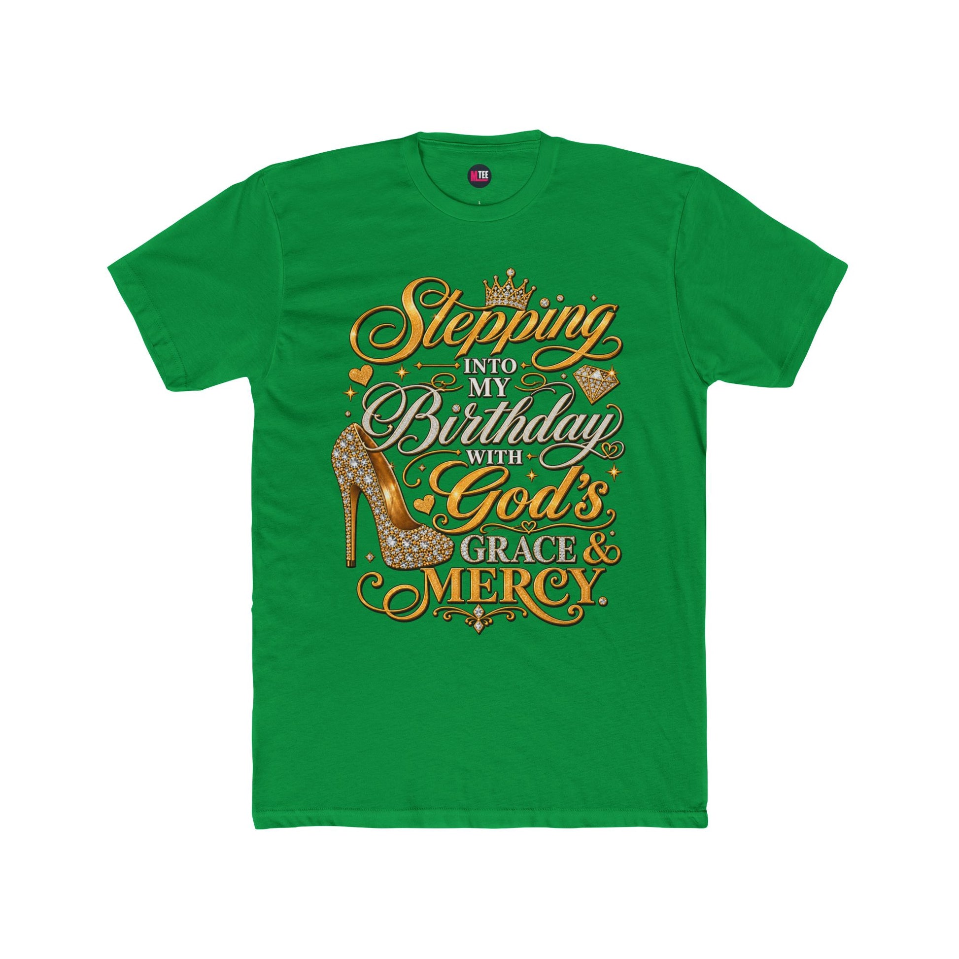 Birthday Blessings Tee — "Stepping Into My Birthday Covered By God’s Grace & Mercy"