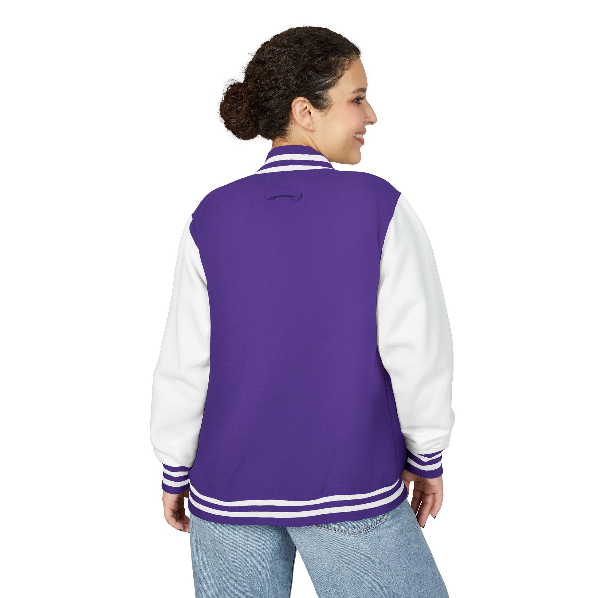 Unisex Heavyweight Letterman Jacket, Faith-based Jacket, Vintage Style Sports Jacket, College Spirit Wear, Casual Outwear, Gifts for Sports Lovers, Fall Fashion