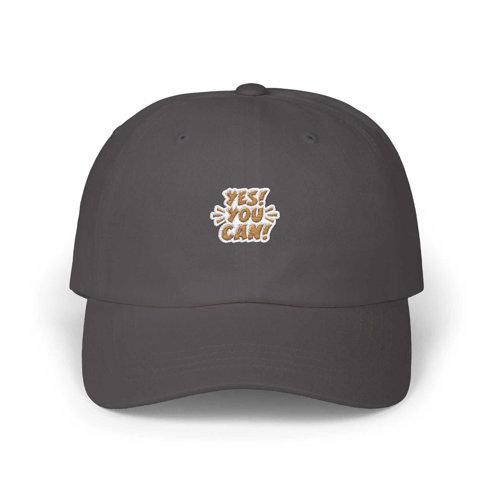 Yes! You Can Dad Cap - Motivational Hat for Fathers, Adjustable White Cap, Gift for Dad, Inspiring Dad Hat, Everyday Wear