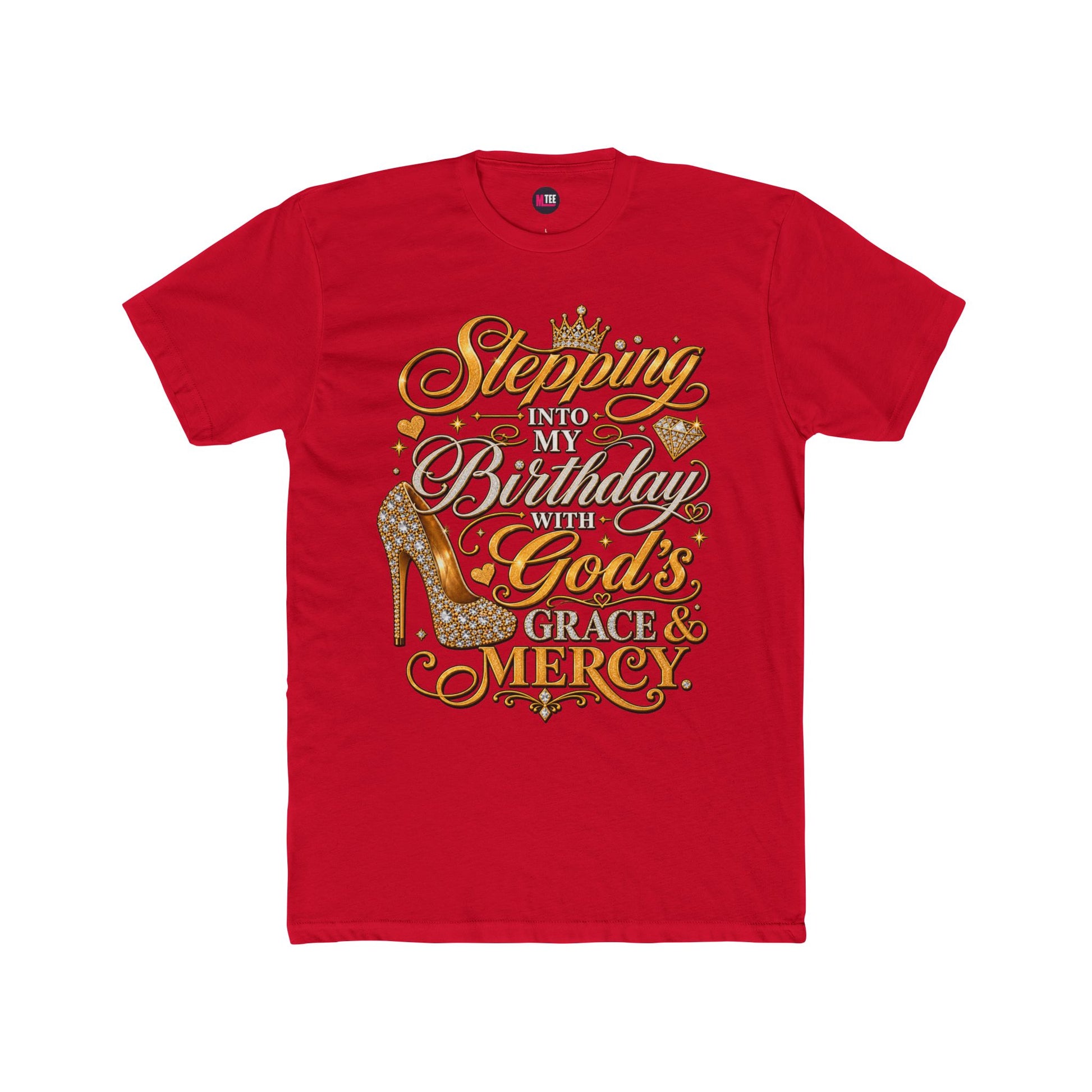 Birthday Blessings Tee — "Stepping Into My Birthday Covered By God’s Grace & Mercy"