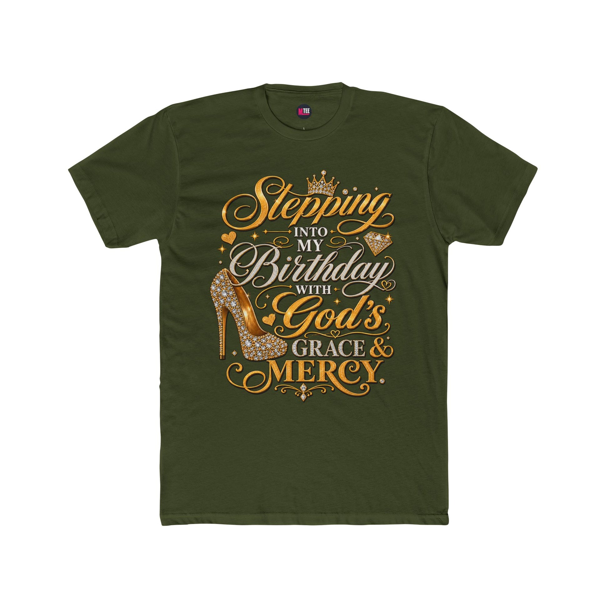 Birthday Blessings Tee — "Stepping Into My Birthday Covered By God’s Grace & Mercy"