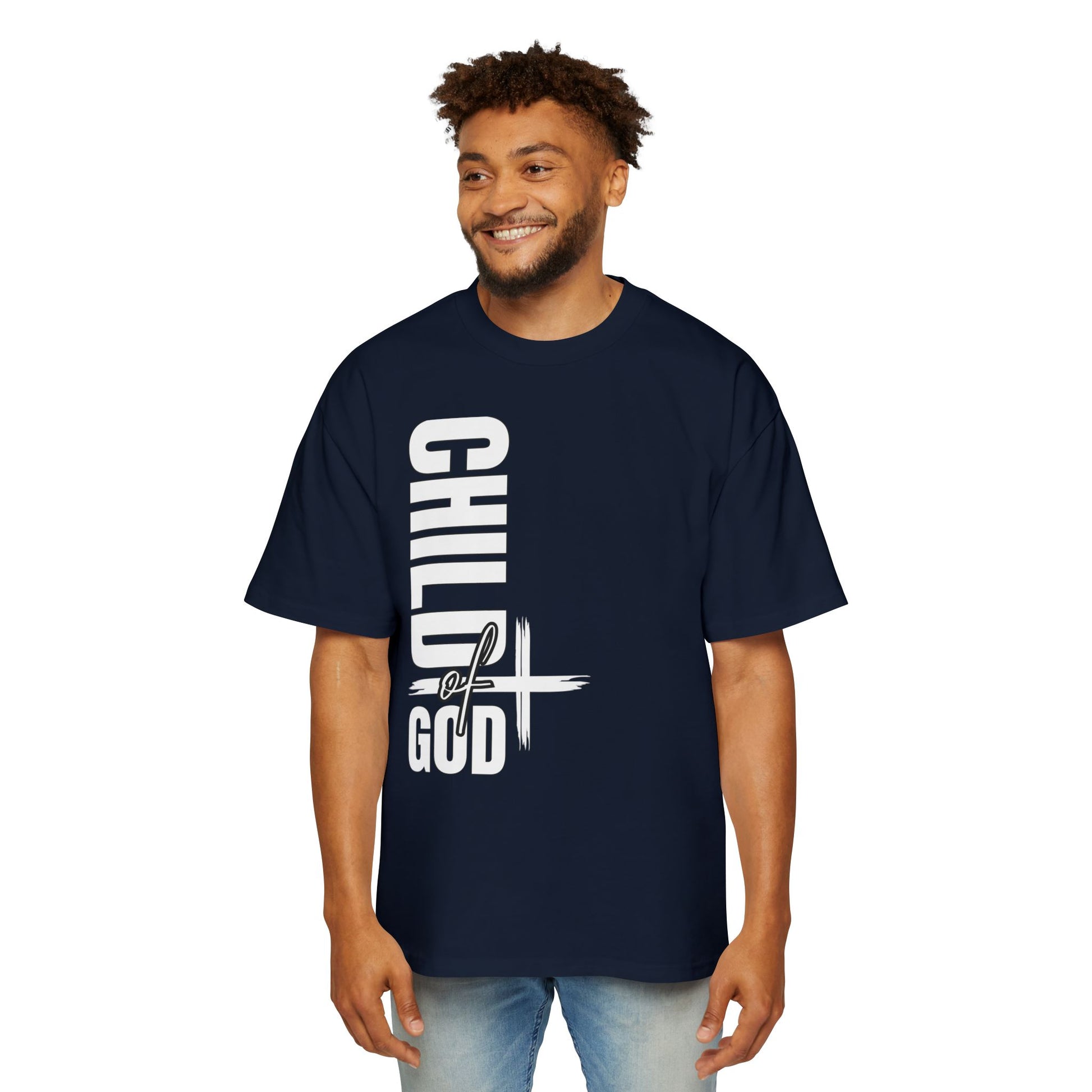 Men's Oversized Tee - Faith-Based Style | Child of God | Perfect Gift for Believers | Casual Christian Wear, Comfortable Fashion, Spiritual Tee, [...]