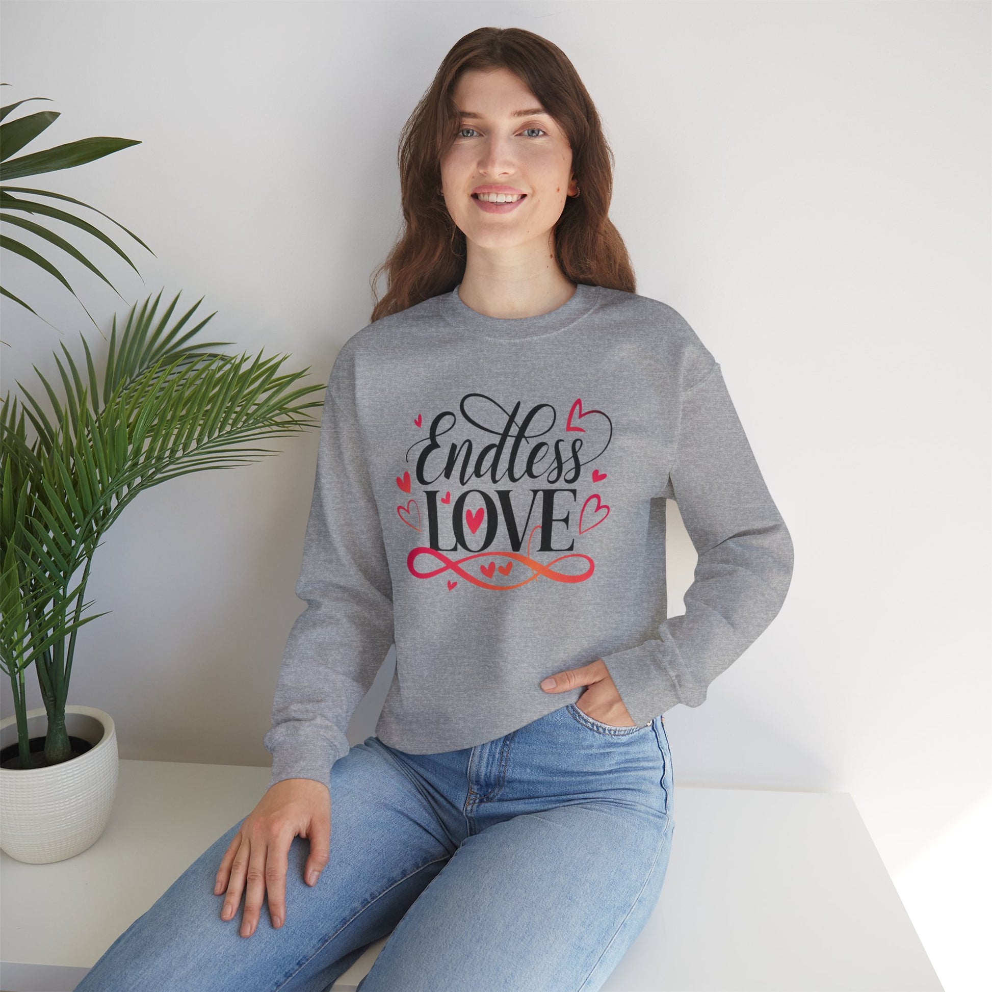Endless Love Sweatshirt, Cozy Gift for Couples, Romantic Crewneck, Cute Love Sweatshirt, Comfortable Casual Wear, Gift for her