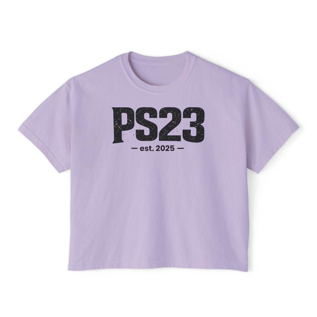 Psalm 23 Women's Boxy Tee — Inspirational Faith Graphic Shirt