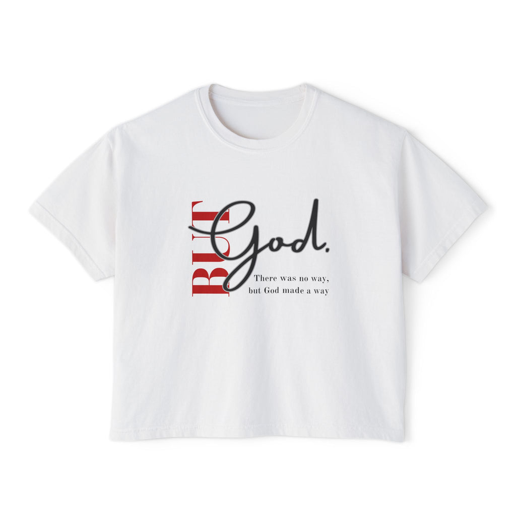 Faith-Inspired Women's Boxy Tee, Inspirational T-Shirt, Religious Gift, Casual Church Wear, Comfortable Everyday Style, Motivational Apparel