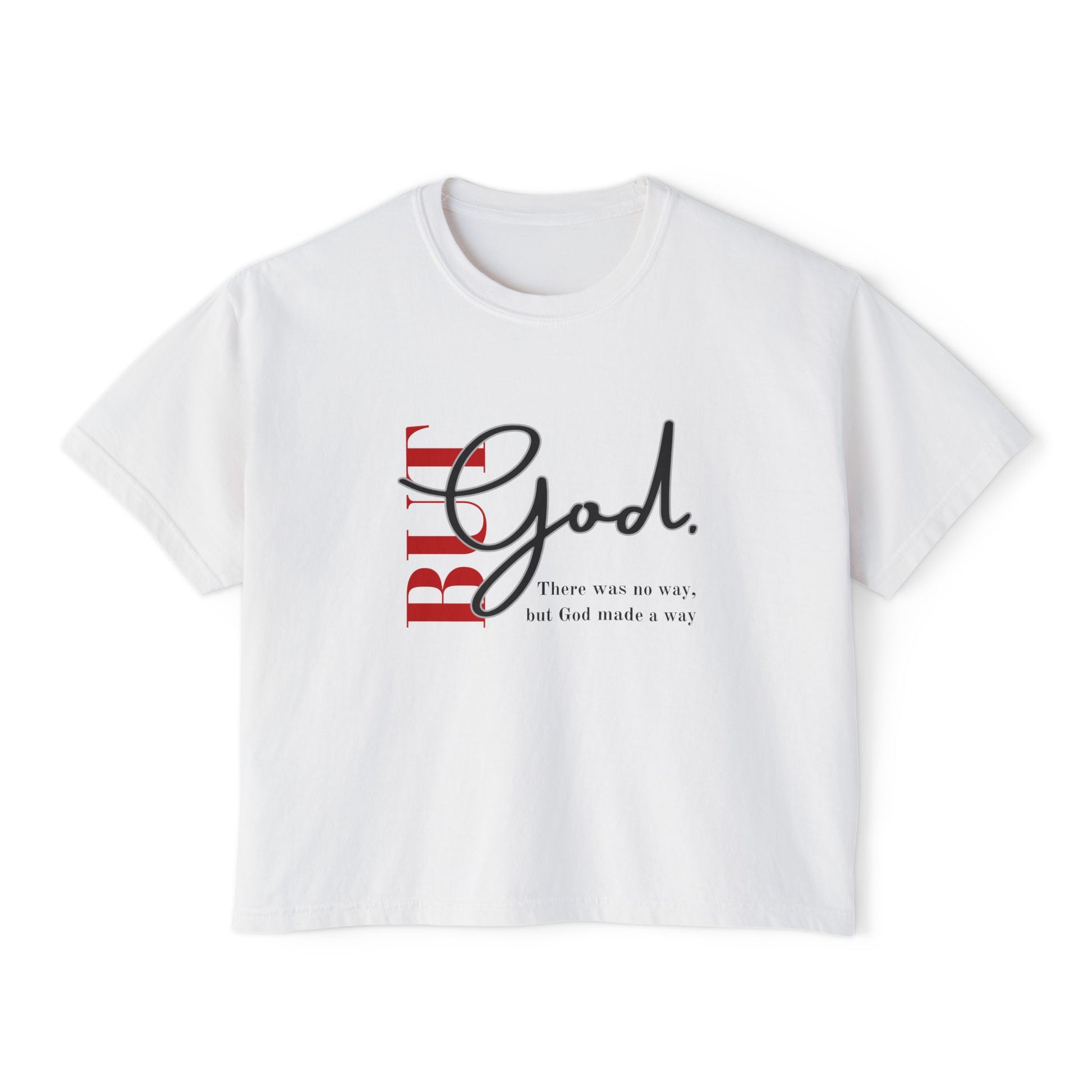 Faith-Inspired Women's Boxy Tee, Inspirational T-Shirt, Religious Gift, Casual Church Wear, Comfortable Everyday Style, Motivational Apparel