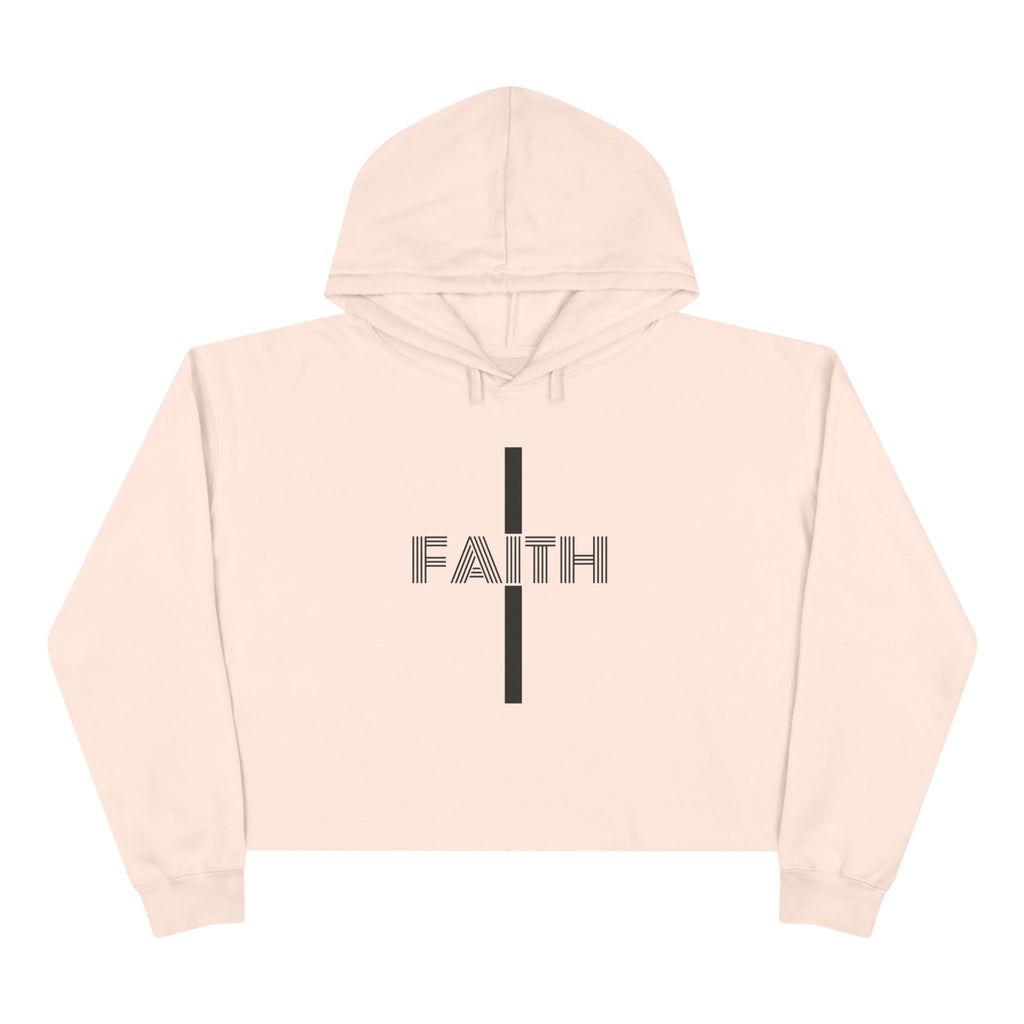 Faith-Inspired Crop Hoodie - Trendy Sportswear, Motivational Apparel, Gift for Her, Inspirational Outfit, Spiritual Vibes