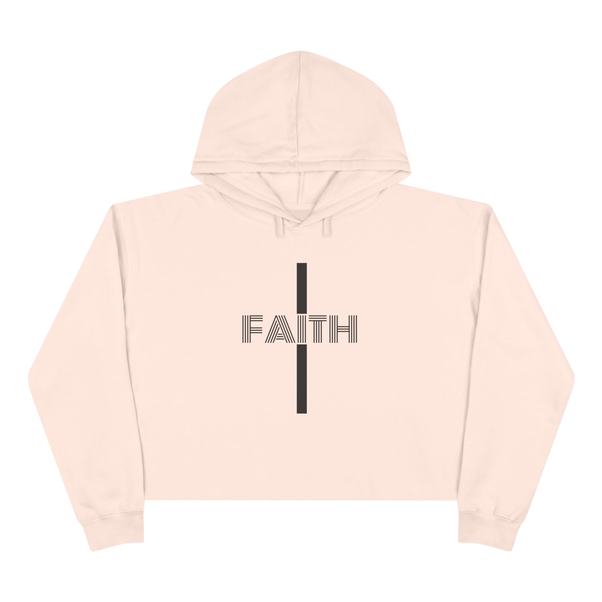Faith-Inspired Crop Hoodie - Trendy Sportswear, Motivational Apparel, Gift for Her, Inspirational Outfit, Spiritual Vibes
