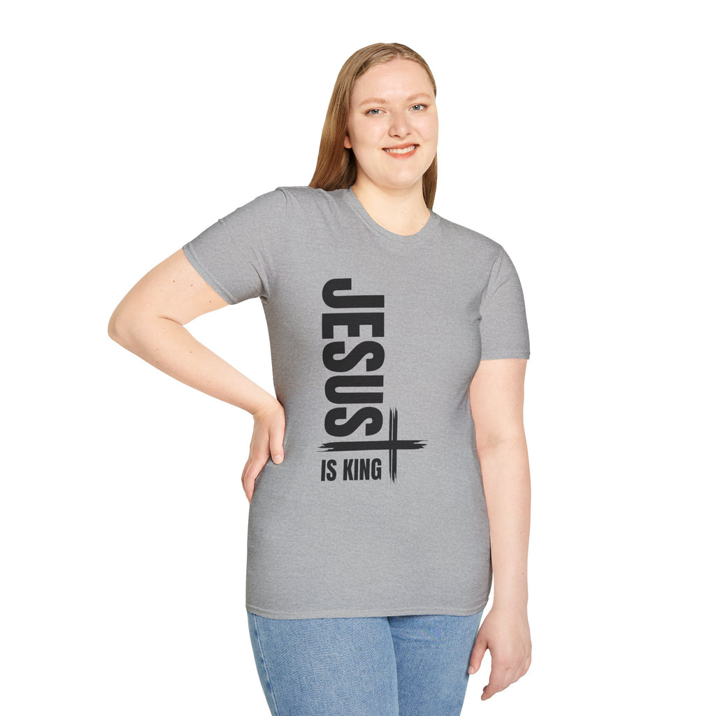 Christian Unisex T-Shirt - Jesus is King Faith-Based Tee for Believers